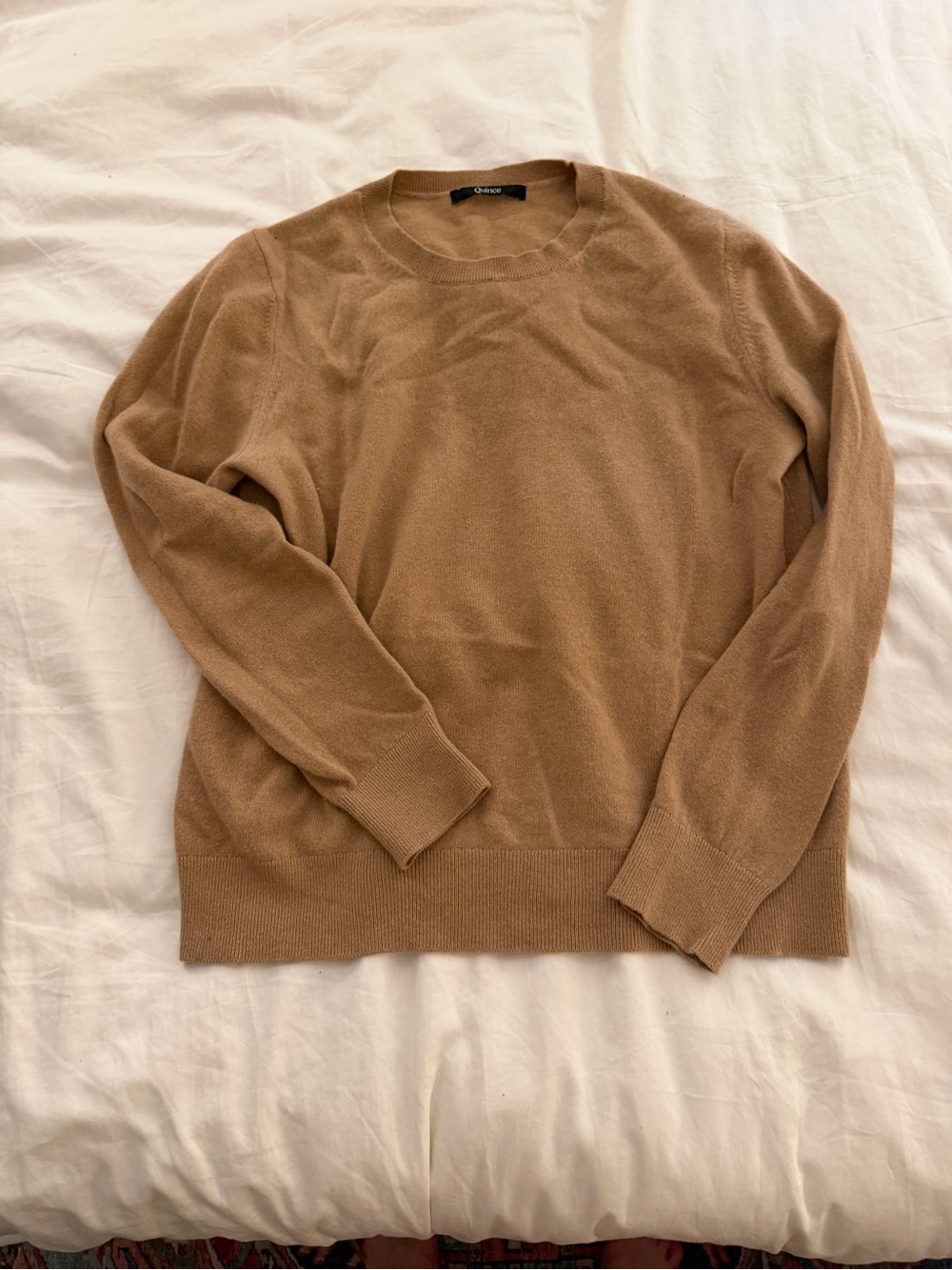 Quince Women's Crewneck Sweater in Camel